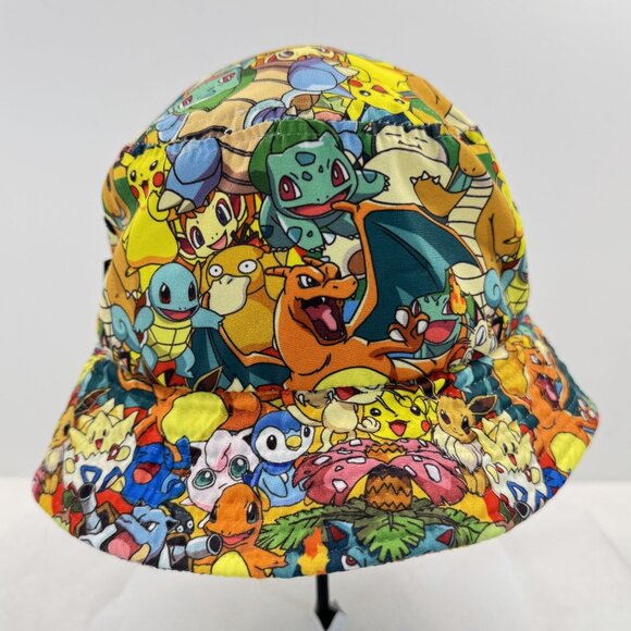 Pokemon Bucket Hat Multi-Character All-Over Print 2015 Gamer One Size Fits Most - Picture 4 of 7